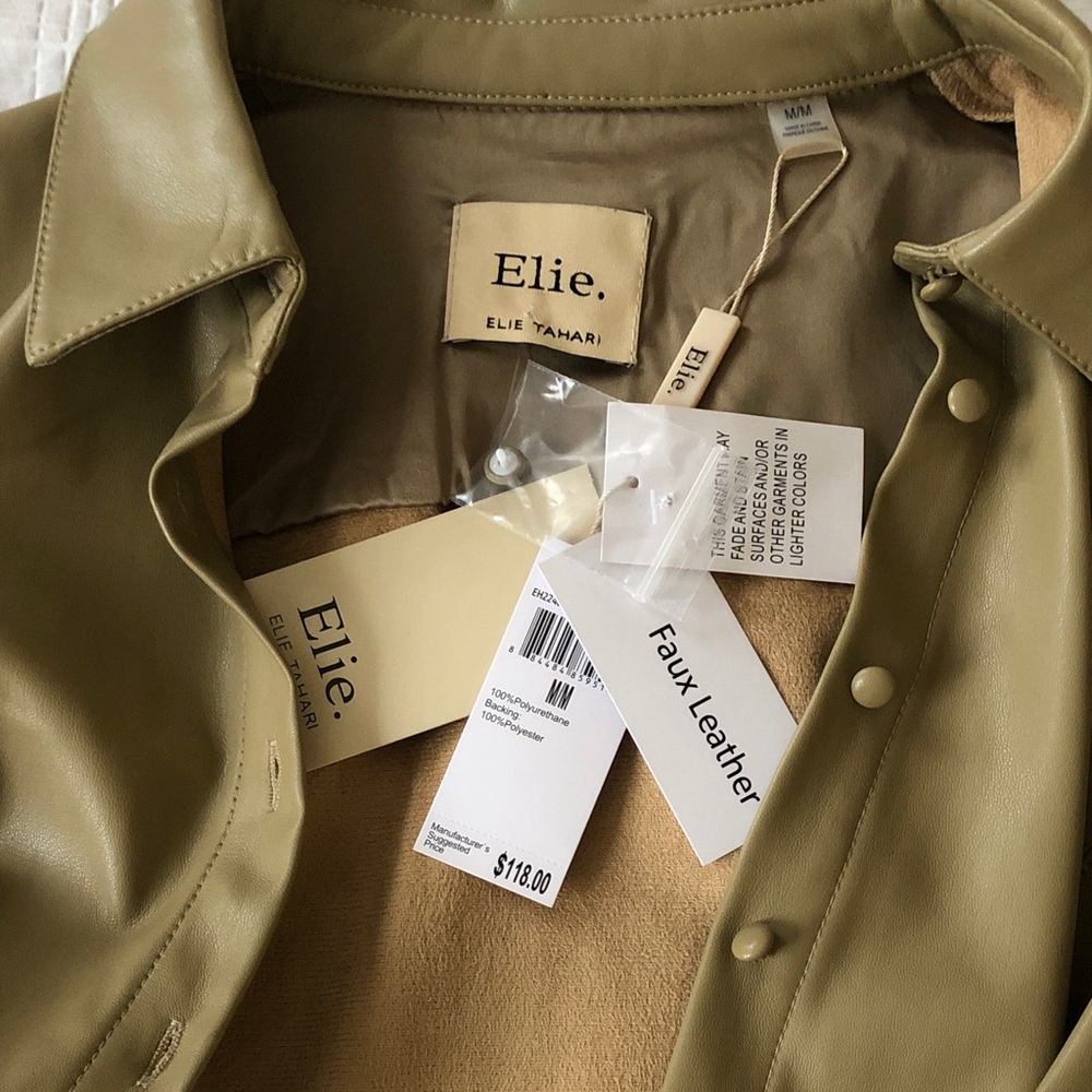 Elie Tahari Olive Green Blouse - Picture 3 of 4